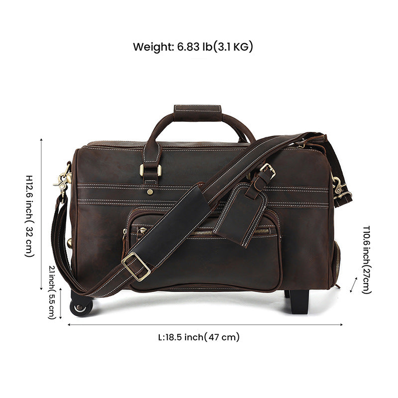Leder Reisetasche im Retro-Stil