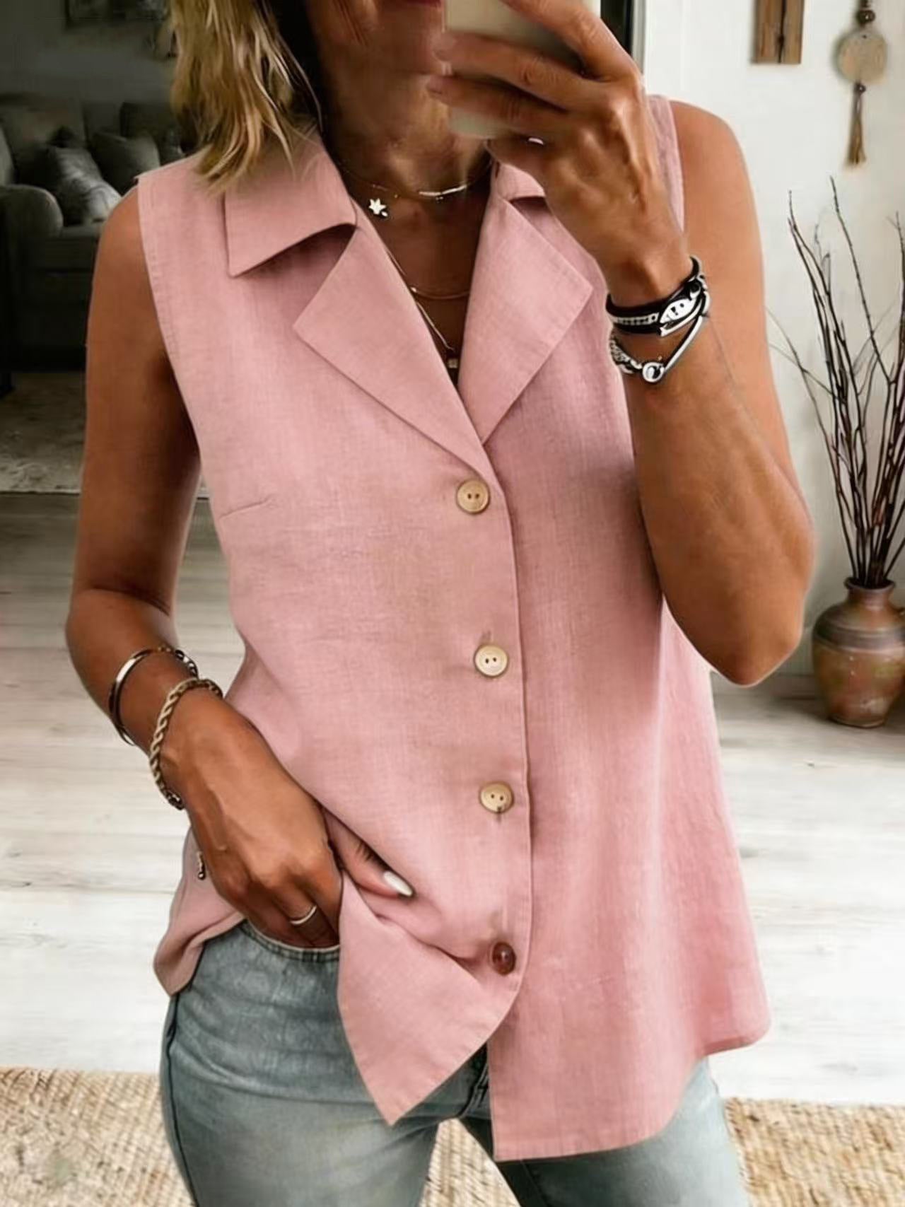 Ärmelloses Casual Top für Damen