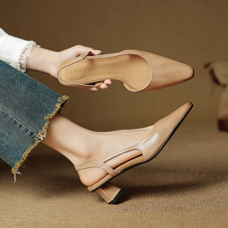 Retro-Sandalen mit Chunky-Absatz