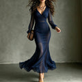 Maxi-Kleid mit Taillen-Gurt