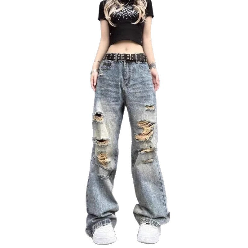 Blauer Stretch-Hosen