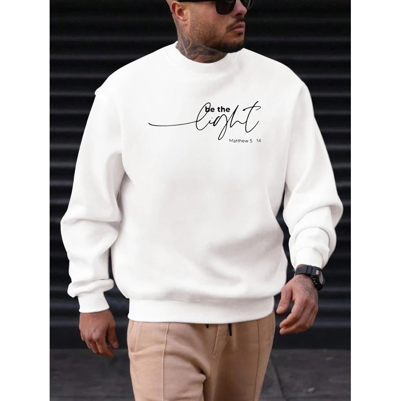 Herren Baumwoll-Sweatshirt mit Rundhals