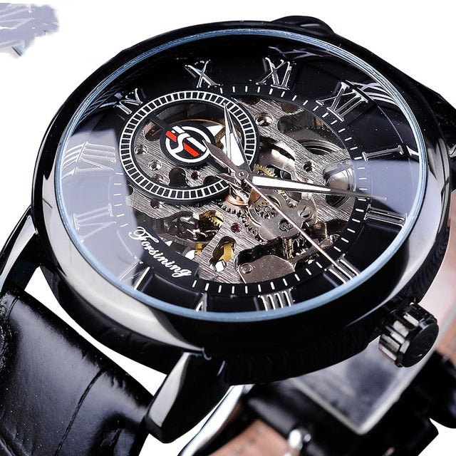 Mechanische Herrenuhr mit Skelett-Zifferblatt – Bild 10 | LuxeStyle