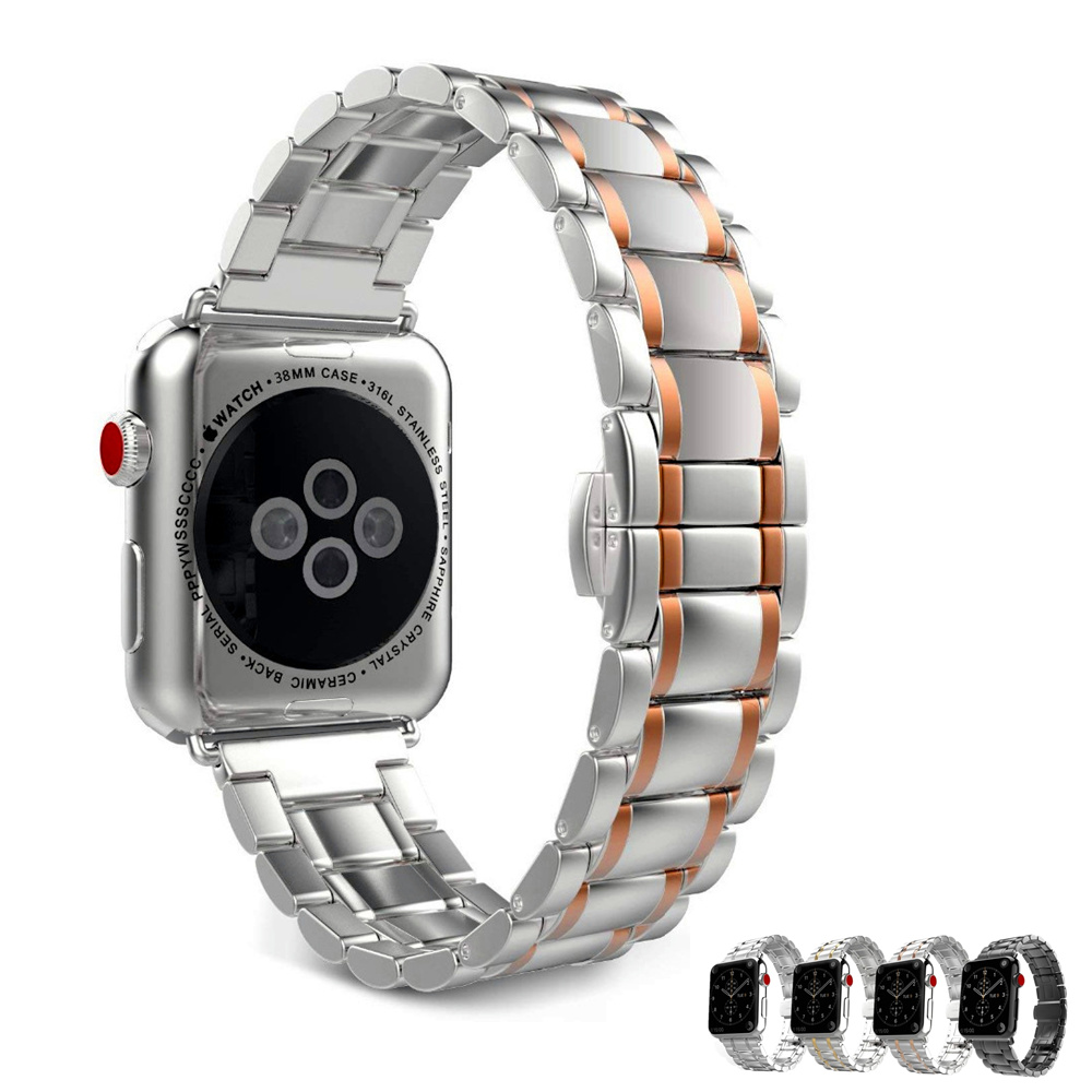 Stahl-Uhrenarmband mit Butterfly-Buckle – Bild 6 | LuxeStyle