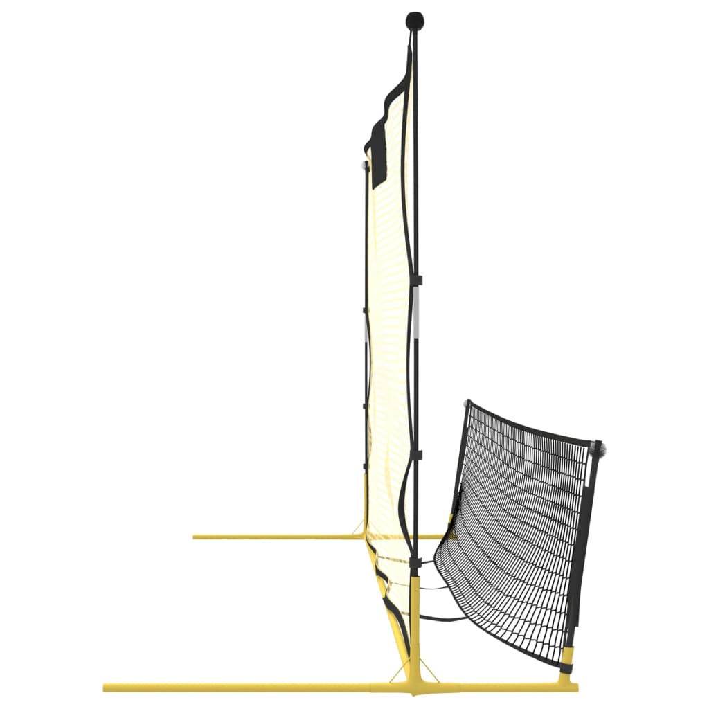 Fussball Rebounder Schwarz-Gelb 183x85x120 cm