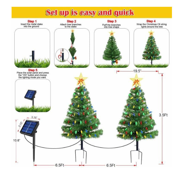 Solarer Weihnachtsbaum für Garten – Bild 6 | LuxeStyle