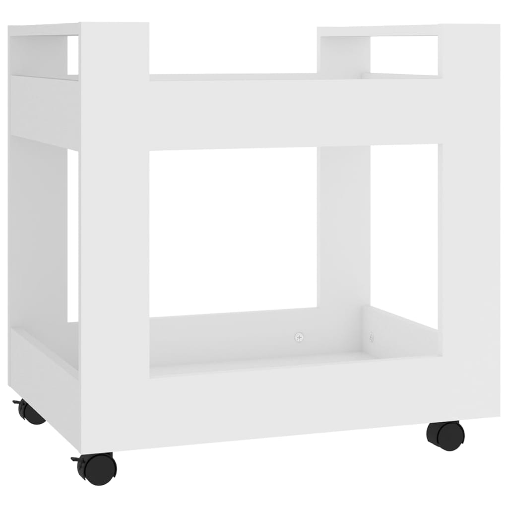 Büro Rollwagen aus Holzwerkstoff, Weiss