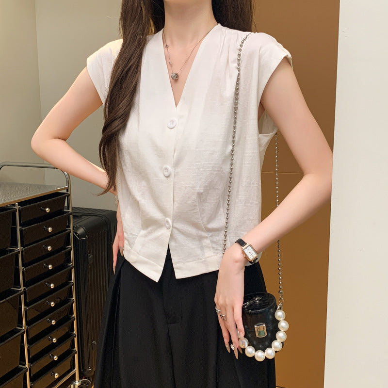 Ärmelloses V-Neck Top