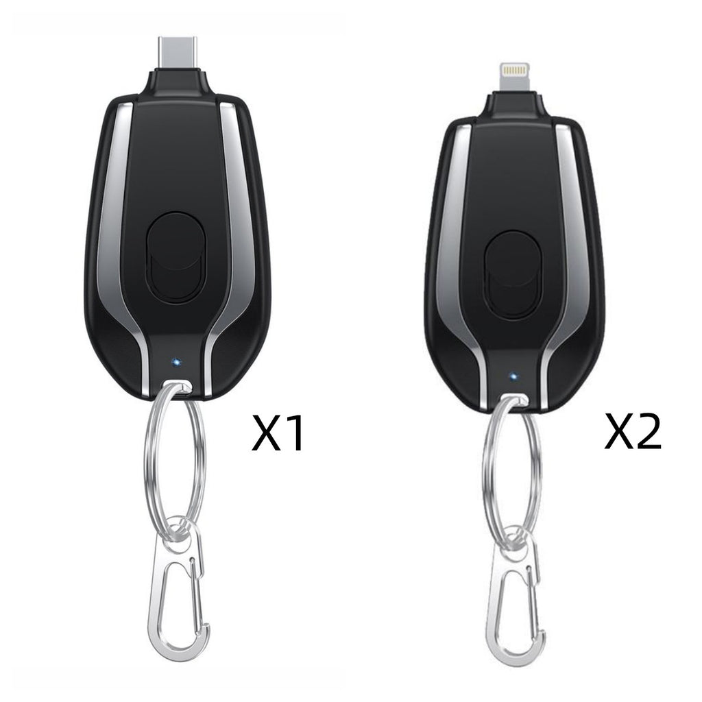 Mini Notfall Powerbank mit Karabiner (USB-C)