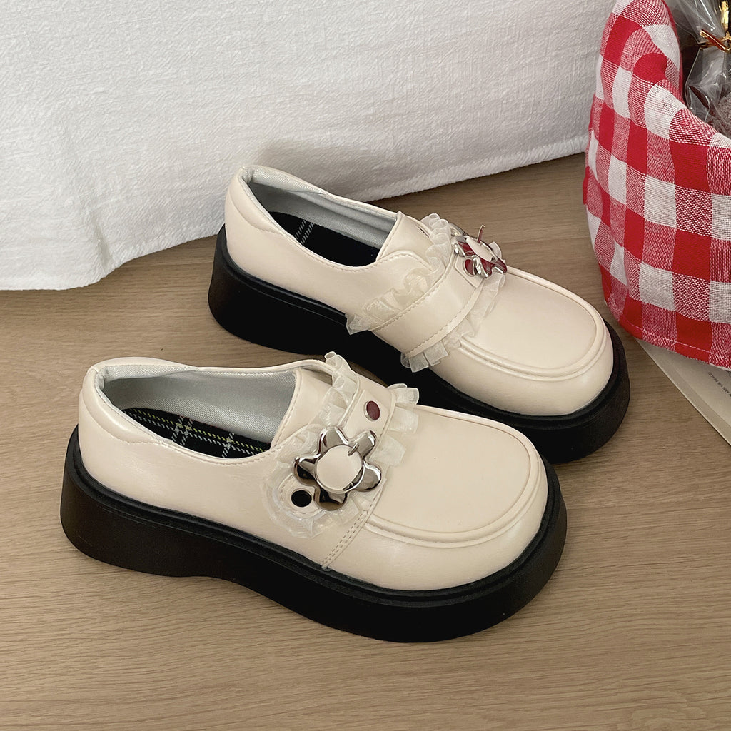 Retro Plateau-Halbschuhe im britischen Stil