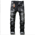 Jeans mit Reissverschluss-Details und Paint-Effekt