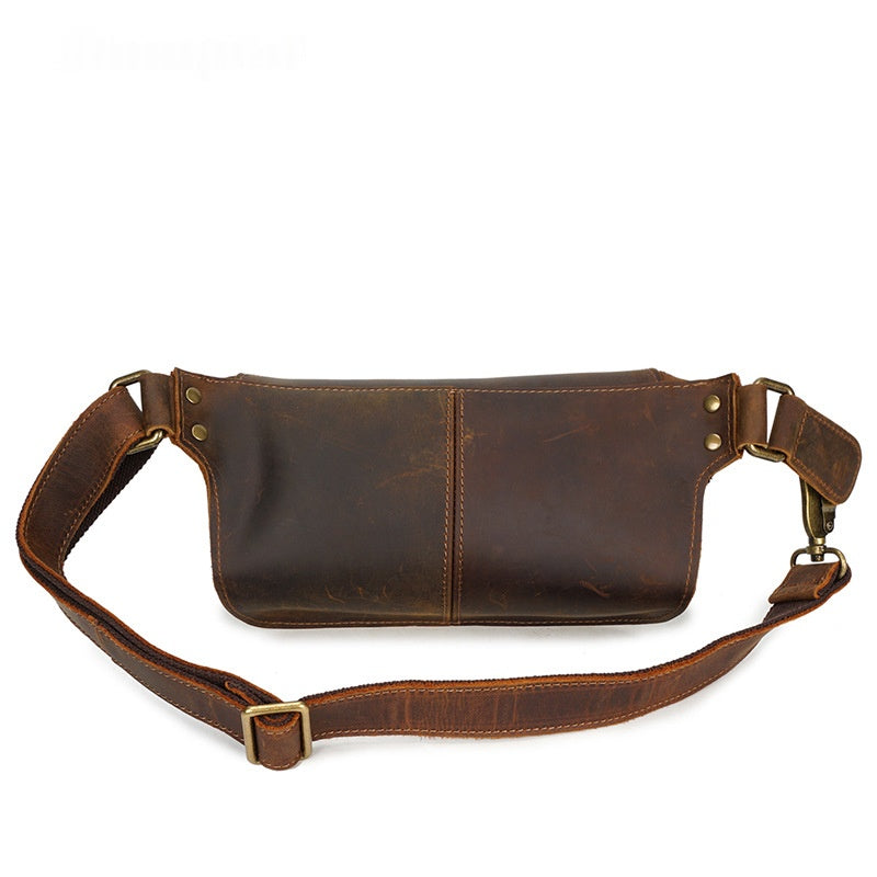 Vintage Leder-Bauchtasche