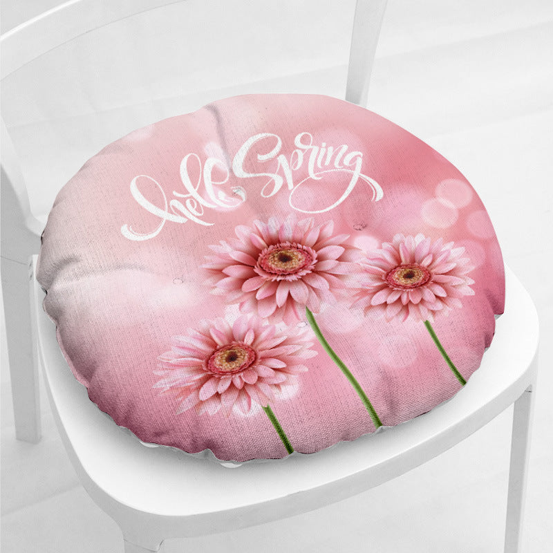 Sitzkissen Daisy aus Baumwoll-Leinen