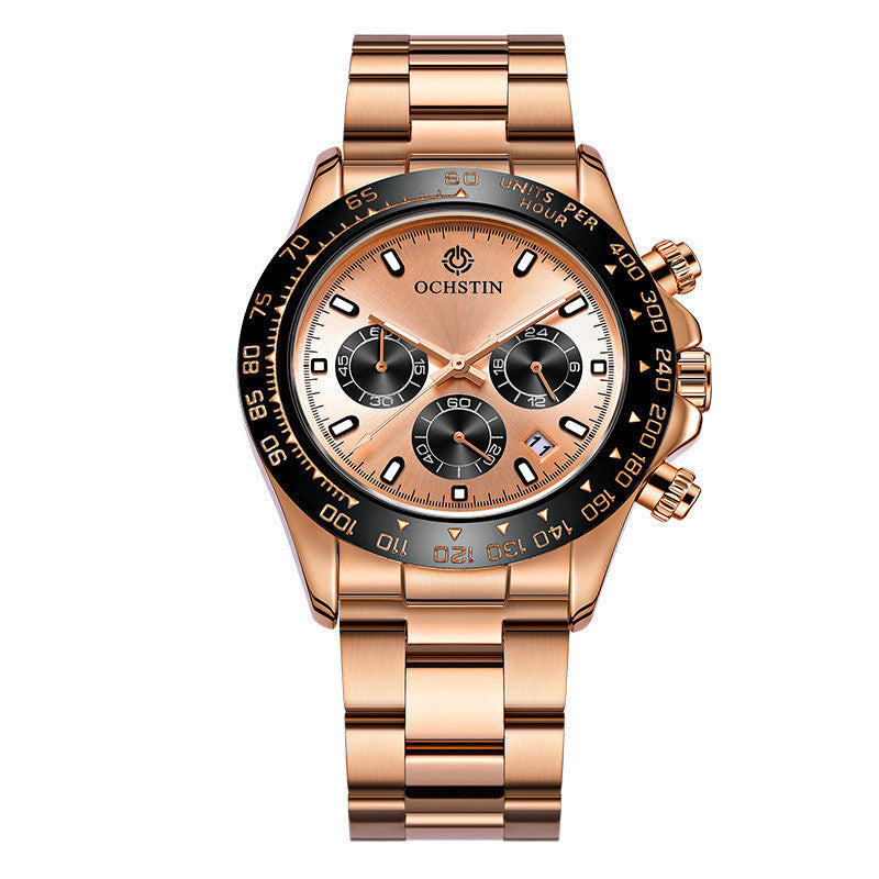 Multifunktions-Edelstahl-Uhr – Bild 4 | LuxeStyle