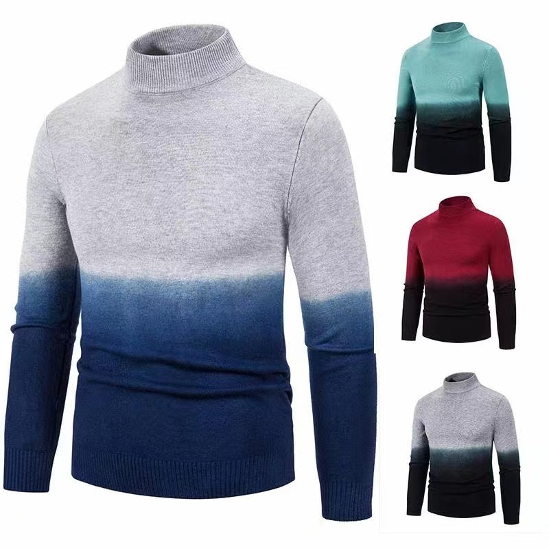 Herren Rollkragenpullover mit Farbverlauf
