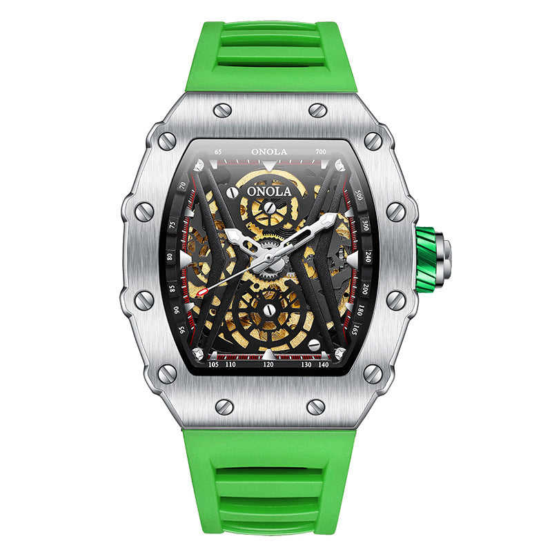 Sportliche Automatikuhr mit Silikonarmband – Bild 3 | LuxeStyle