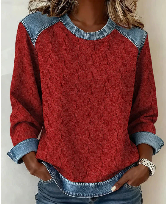 Damen-Top mit 3D-Druckmuster