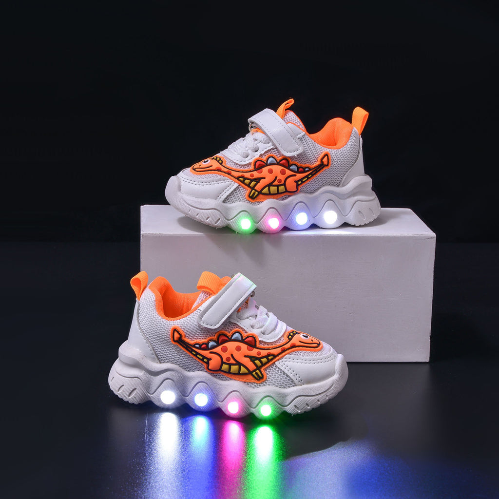 Dinosaurier LED Mesh-Sneaker für Kinder