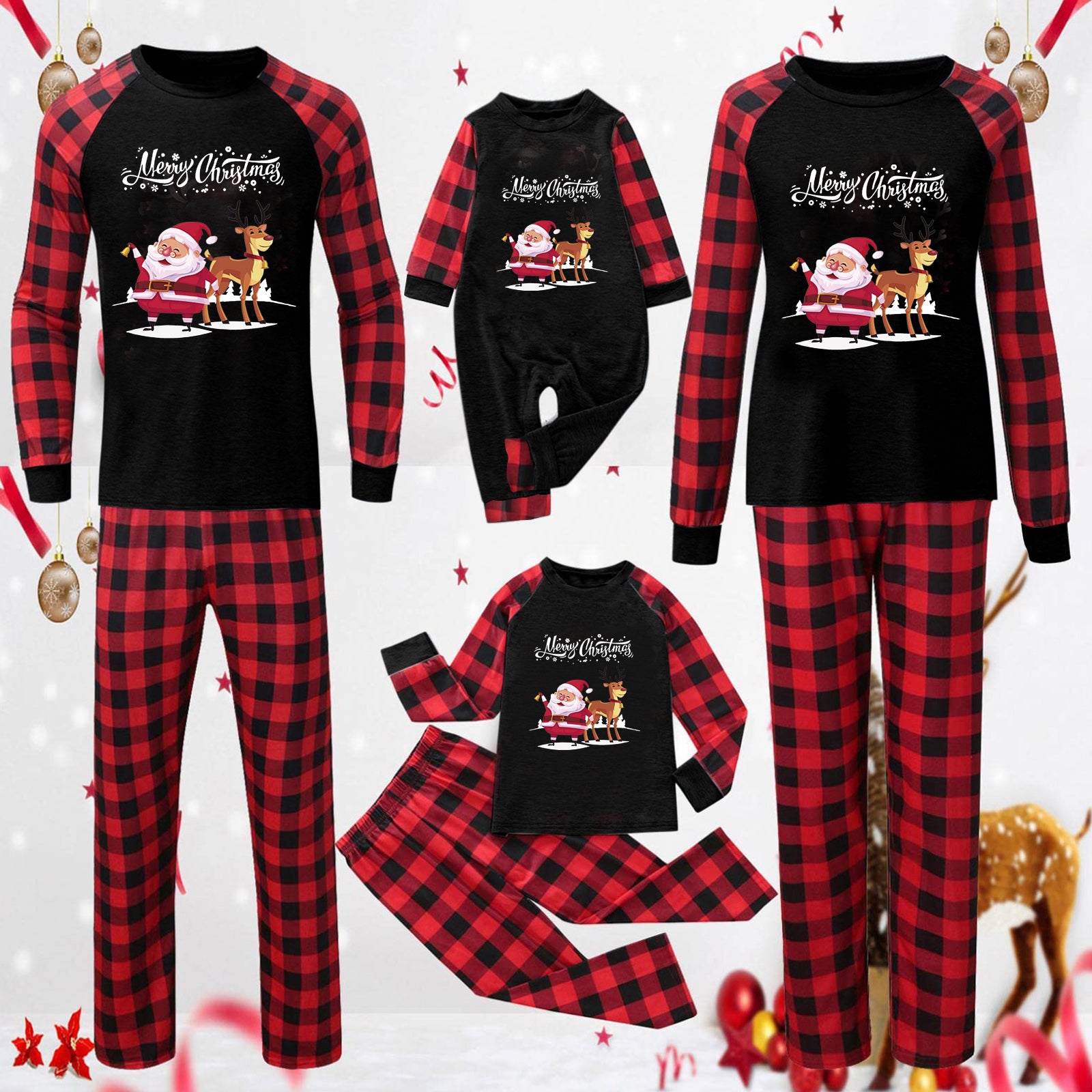Weihnachts Pyjama-Set für die ganze Familie
