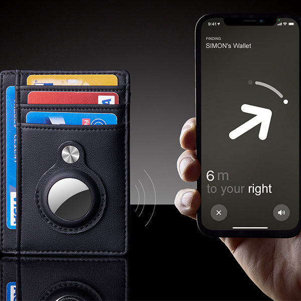 AirTag Leder-Portemonnaie mit RFID-Schutz