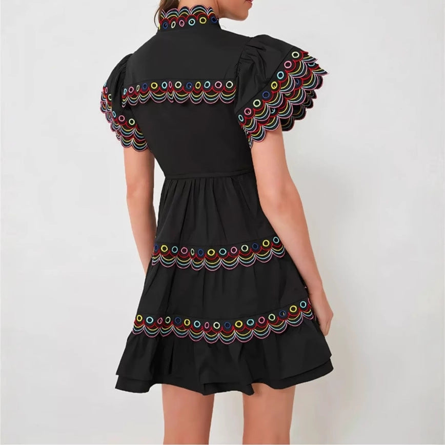 Damenleichtes Trägerkleid mit Rüschendetails