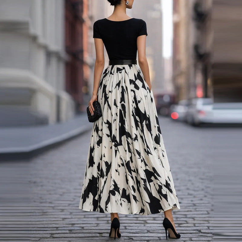 Elegantes Patchwork Maxikleid mit Print – Bild 4 | LuxeStyle