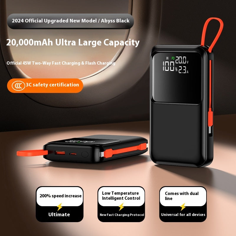 45W Power Bank mit Kabel, 20000 mAh