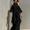 Chiffon-Set «Solare» · Bluse + Weite Hose