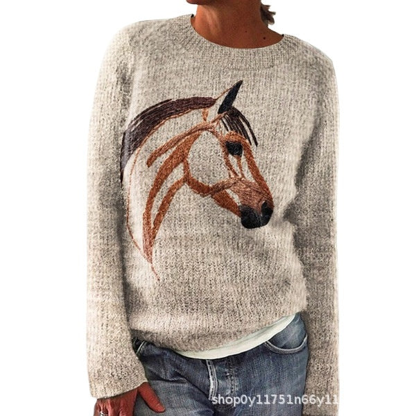 Damen-Sweatshirt mit Blumenmuster