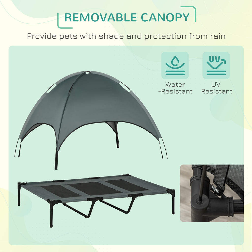 Portables Hochgelegenes Hundebett mit UV-Canopy