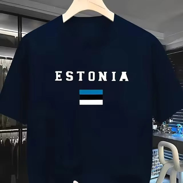 Gedrucktes Weitgeschnittenes Leichtes Kurzarmshirt