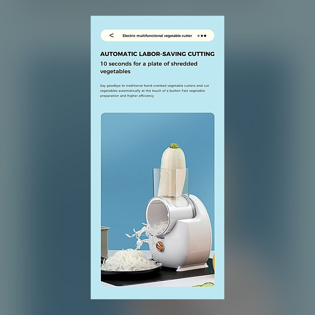 LuxeStyle-Edit · Elektrischer Gemüseschneider Multifunktional – Schneiden, Reiben & Hobeln