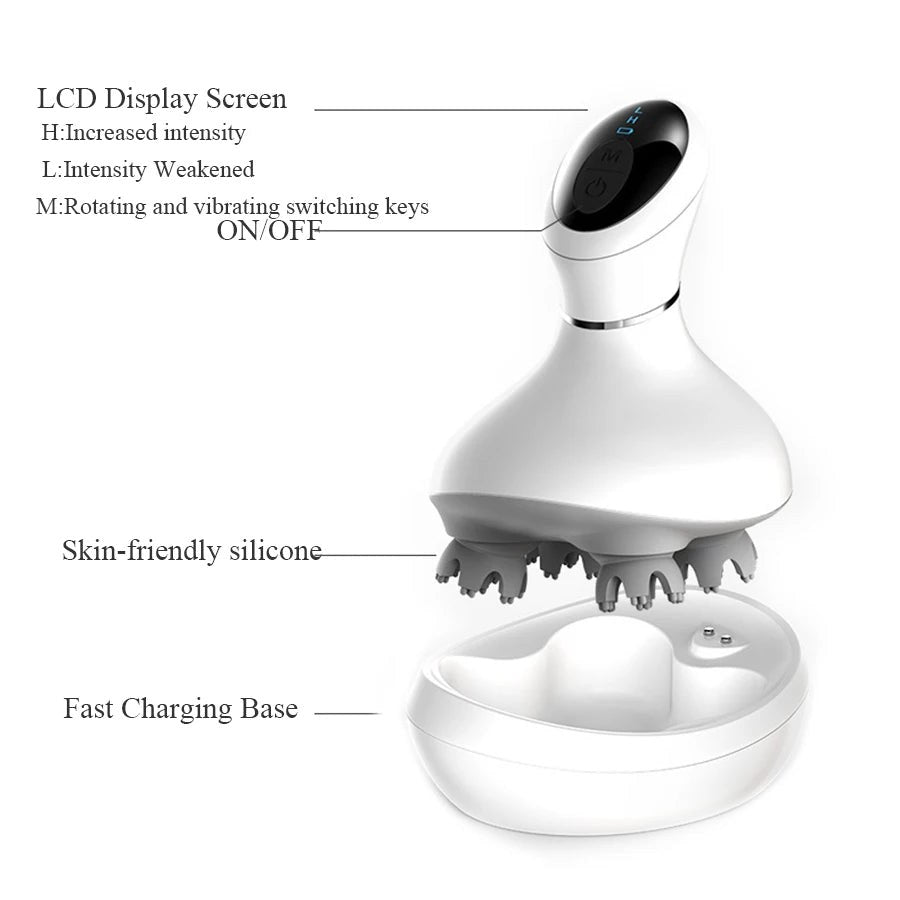 Elektrischer Kopfhaut-Massager · 4D – LuxeStyle Schweiz
