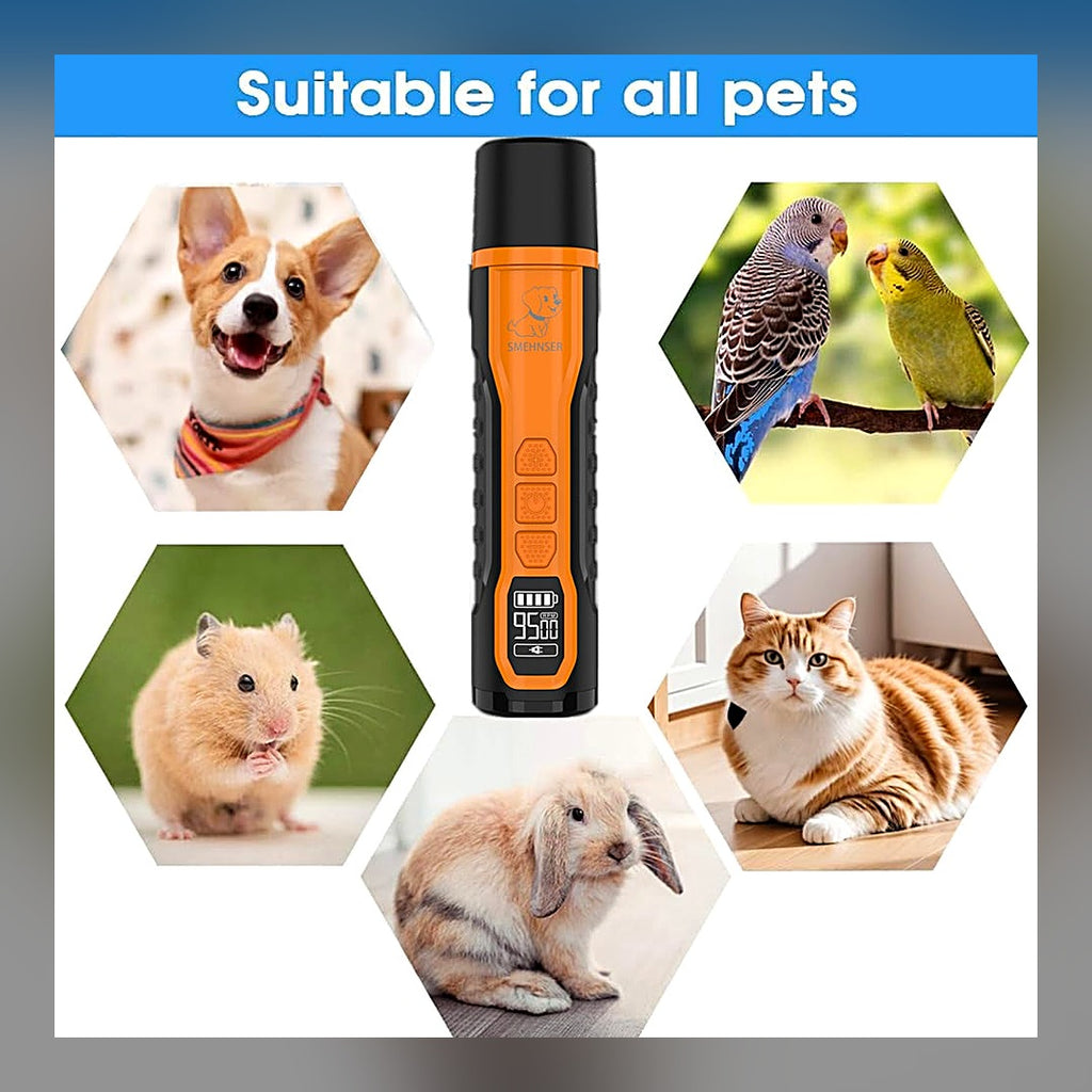 LuxeStyle-Edit · Elektrischer Krallenschleifer für Hund & Katze – leise, USB-Akku, mit LED