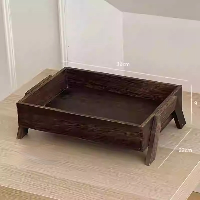 Rechteckiges Holz-Aufbewahrungstablett | LuxeStyle
