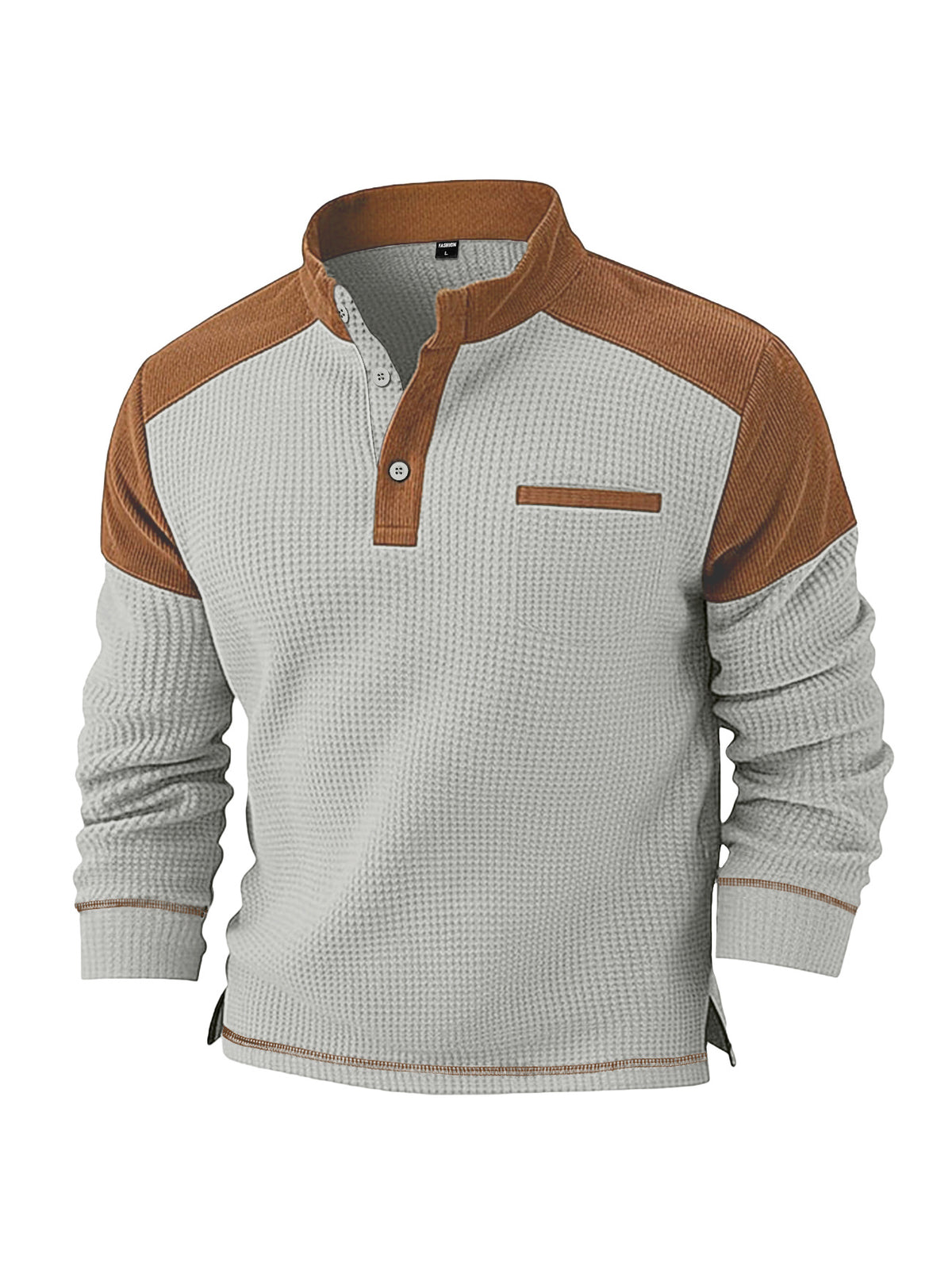 Herren Cord-Pullover mit Stehkragen – Bild 4 | LuxeStyle