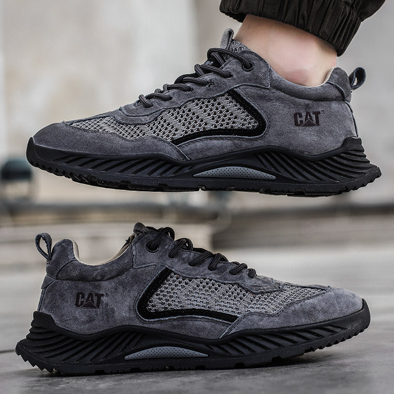 Atmungsaktiver Herren-Sneaker aus Mesh und Leder – Bild 20 | LuxeStyle