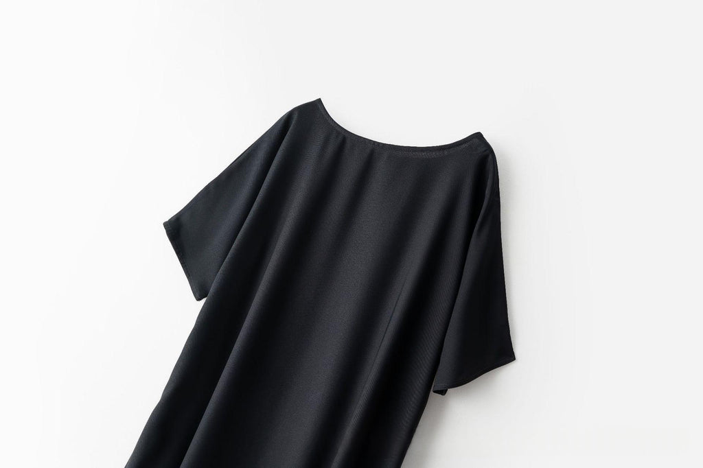 Chiffon-Kleid mit kurzen Ärmeln für grosse Grössen – Bild 1 | LuxeStyle