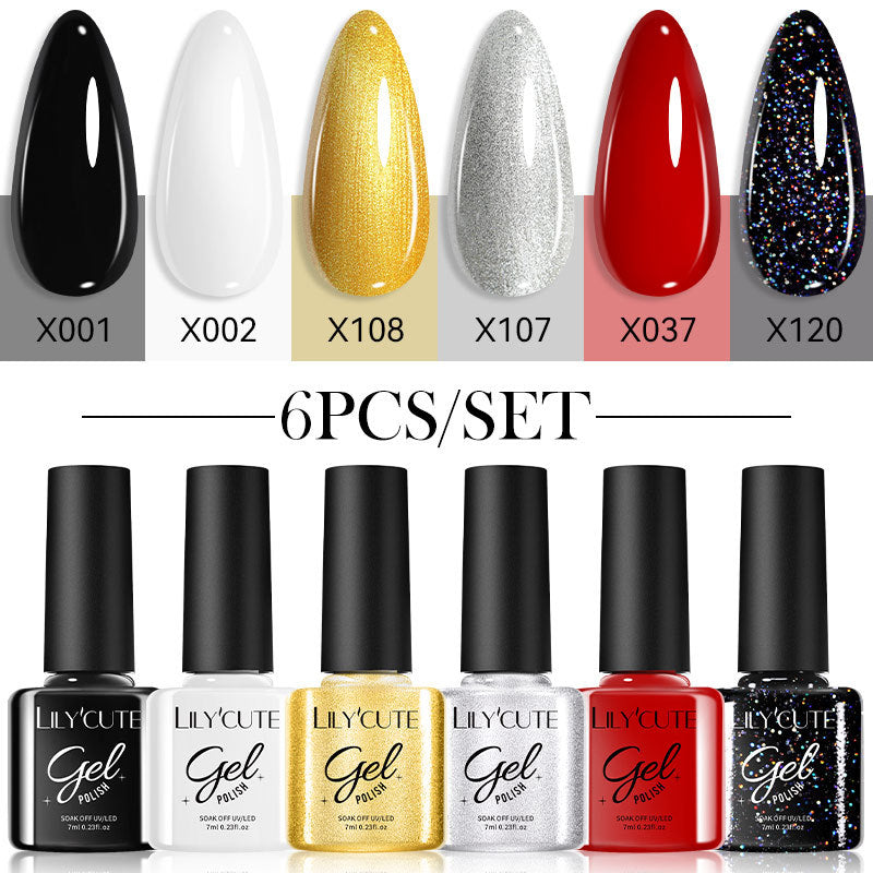 UV Nagellack Set – Glitzer & Uni-Farben