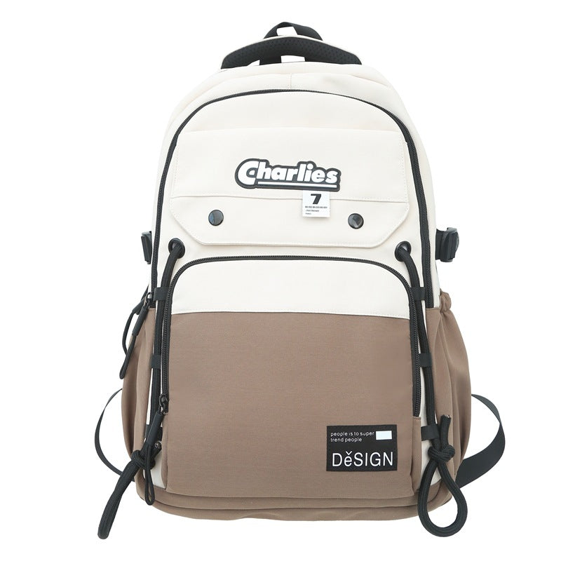 Grosser Rucksack mit Kontrastfarben für Männer – Bild 3 | LuxeStyle