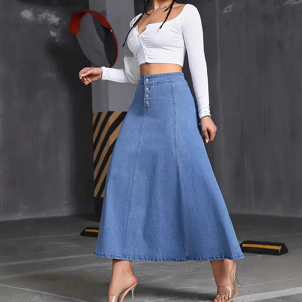 Damen Jeansrock mit Knopfleiste – Ansicht 6