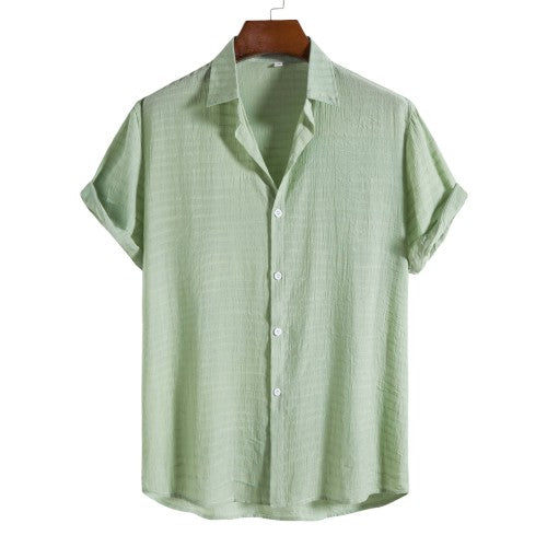 Herren Kurzarmhemd Dunkelzelle Uni-Farben – Bild 12 | LuxeStyle