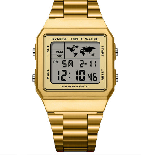 Klassik-Retro wasserdichte Multifunktion Sport-Digitaluhr