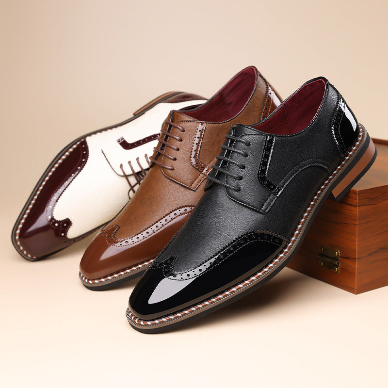 Business-Freizeit Lederschuhe mit spitzer Zehenkappe – Bild 7 | LuxeStyle