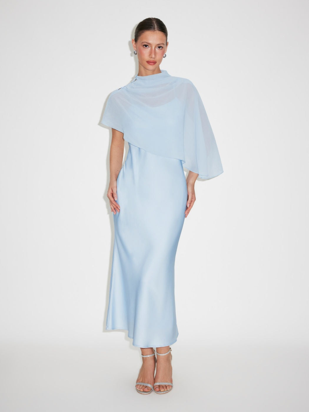 Leicht Luxus Schulterumhangkleid Damen