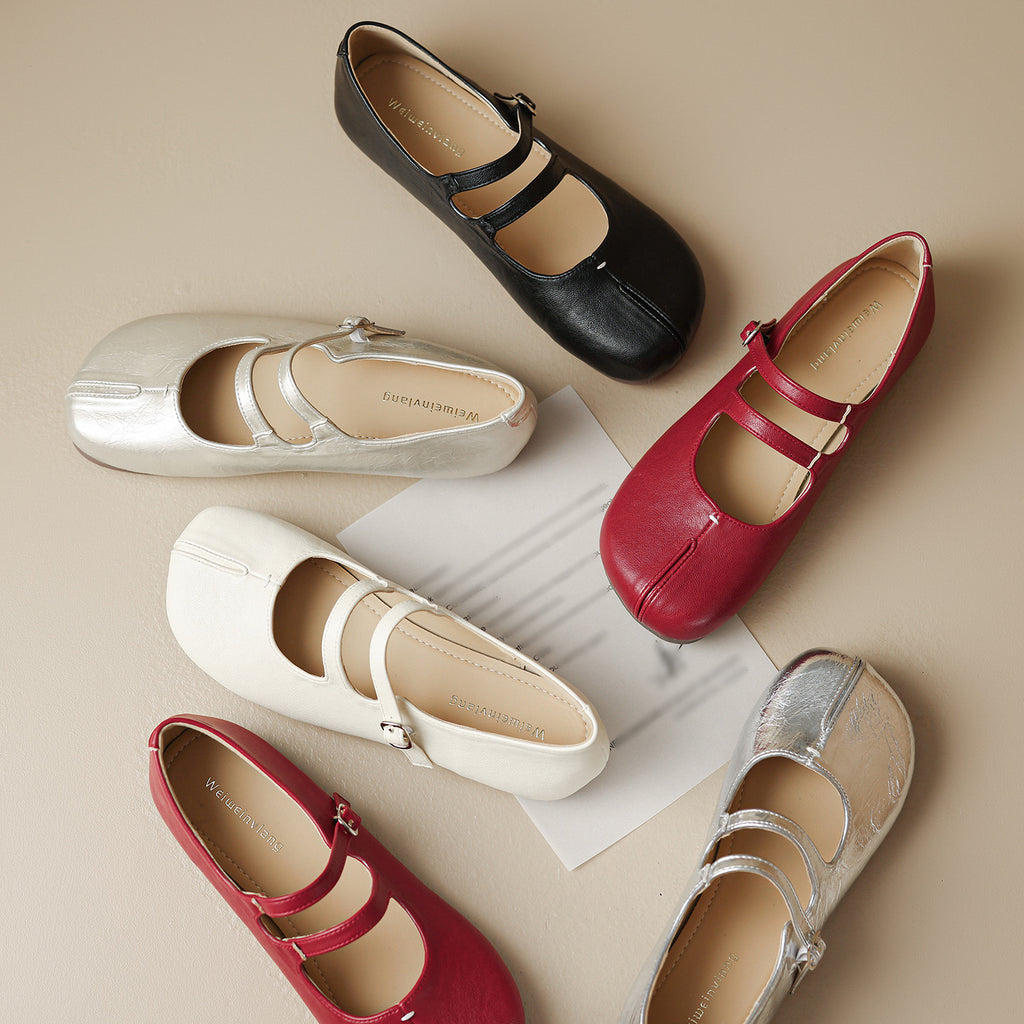 Mary Jane Halbschuhe mit Riemen