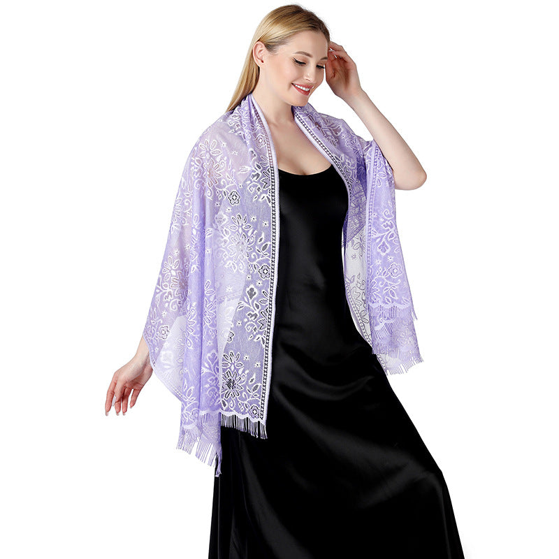 Geblümter Batik-Spitzenschal – Bild 18 | LuxeStyle