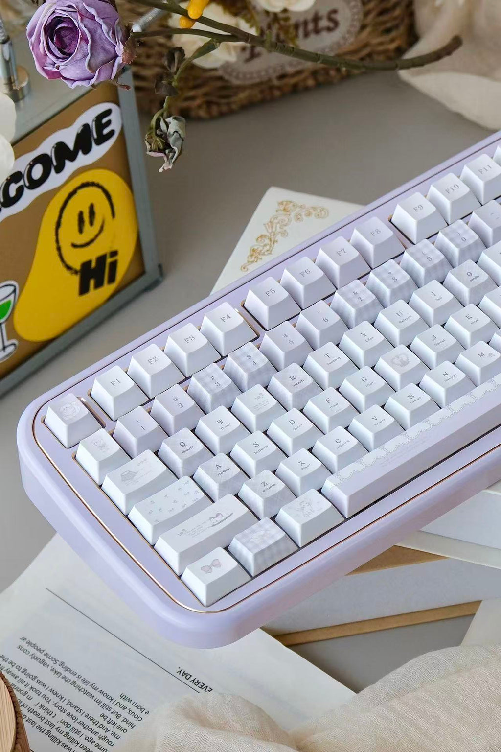 Meow Meow Hymn Keycaps Protein Purple – Ansicht 2