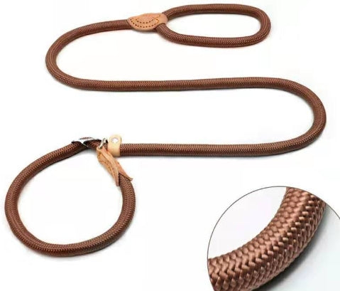 Nylon P-Kette Hunde-Leine, 2.1m, Braun – Bild 3 | LuxeStyle