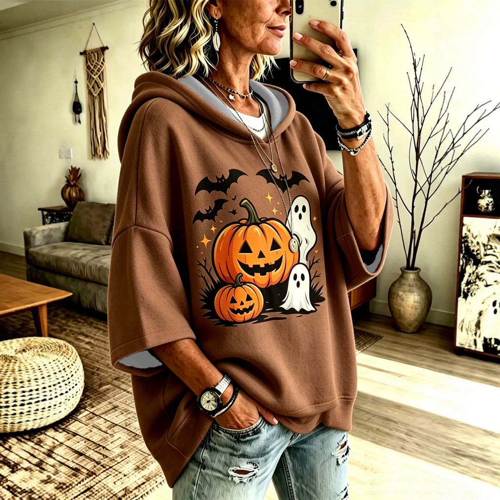 Halloween-Sweatshirt mit Digital-Druck